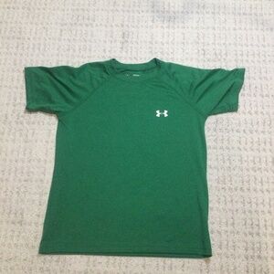 Under Armour UA Heat Gear Boys T-shirt Youth Small Green YS